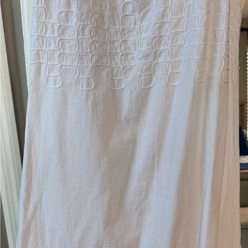 Elegant White Embroidered Dress
